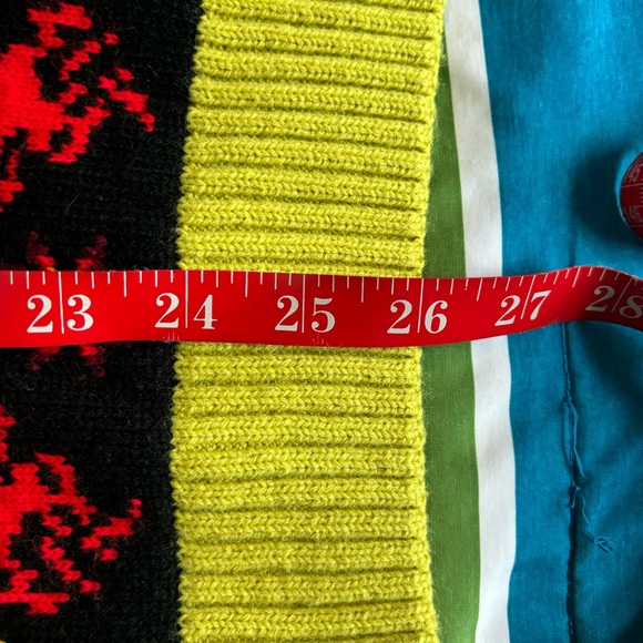 Lord of the Rings Eye Ugly Christmas Sweater Red Yellow Pattern Men's Festive - Picture 8 of 10